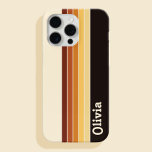 Personalized Name Retro Stripes  Case-Mate iPhone 14 Case<br><div class="desc">Create your own personalized name iPhone case with retro stripes pattern design.</div>