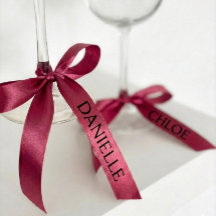 Personalized Name Ribbon Pink Custom Party Decor 