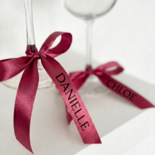 Personalized Name Ribbon Pink Custom Party Decor 
