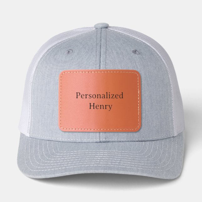 Personalized Name Richardson 112 Leather Patch Hat (Front)
