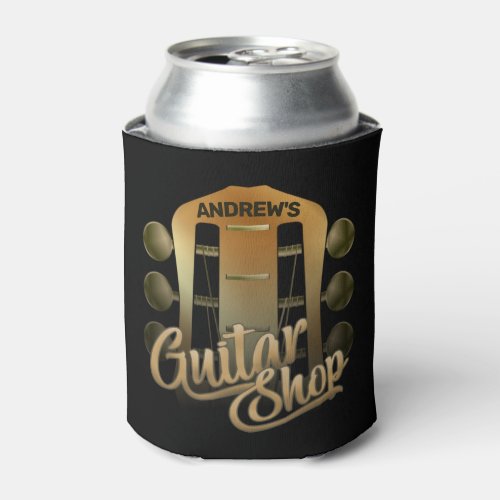 Personalized NAME Rock Music Guitar Shop Musician Can Cooler