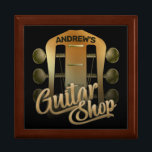 Personalized NAME Rock Music Guitar Shop Musician Gift Box<br><div class="desc">Personalized NAME Rock Music Guitar Shop Musician Gifts - Customize with your Name or Custom Text!</div>