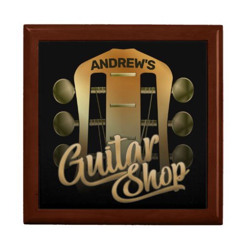 Personalized NAME Rock Music Guitar Shop Musician Gift Box