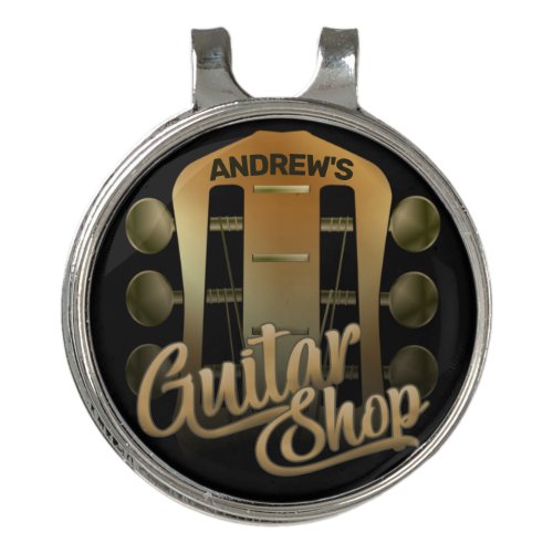 Personalized NAME Rock Music Guitar Shop Musician Golf Hat Clip