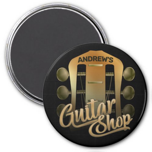 Personalized NAME Rock Music Guitar Shop Musician Magnet