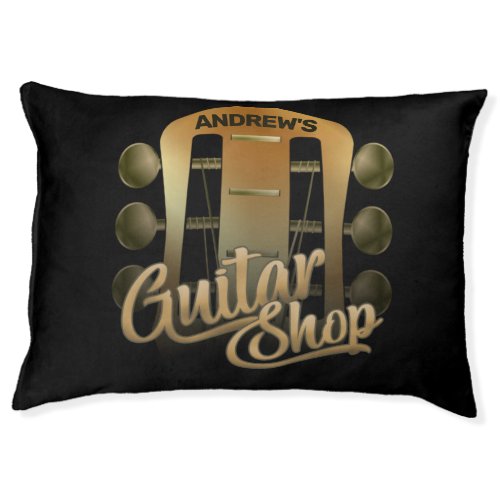 Personalized NAME Rock Music Guitar Shop Musician Pet Bed