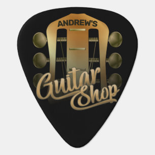 Personalized NAME Rock Music Guitar Shop Musician Pick