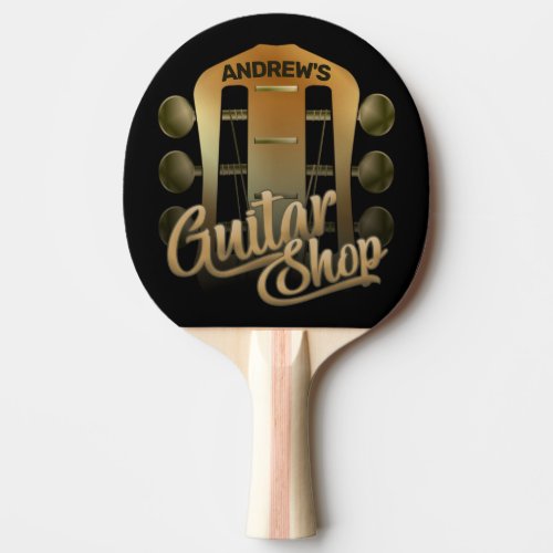 Personalized NAME Rock Music Guitar Shop Musician Ping Pong Paddle