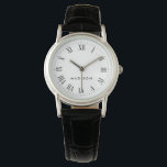 Personalized Name Roman Numerals Watches<br><div class="desc">A personalized name Roman numeral watch created in a minimal style.</div>