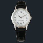 Personalized Name Roman Numerals Watches<br><div class="desc">A personalized name Roman numeral watch created in a minimal style.</div>