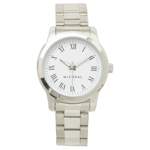 Personalized Name Roman Numerals Watches