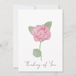 Personalized Name Rose Flower Watercolor Script Invitation