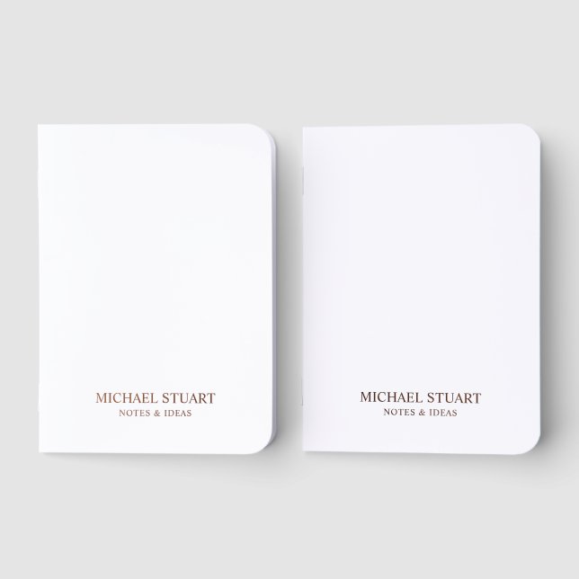 Personalized Name Rose Gold Notebook Set (Front)