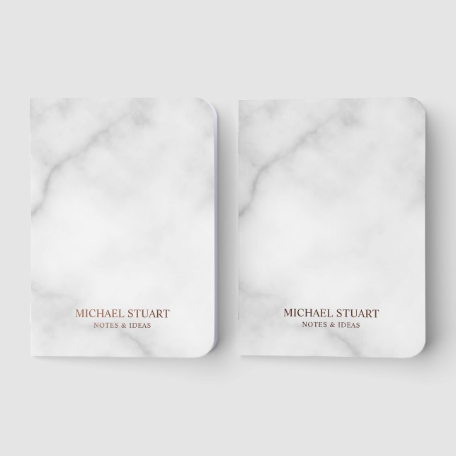 Personalized Name Rose Gold Notebook Set (Front)