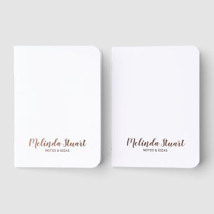 Personalized Name Rose Gold Pocket Notebook Set