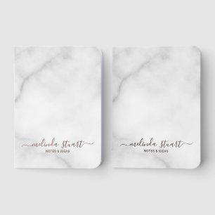 Personalized Name Rose Gold Pocket Notebook Set