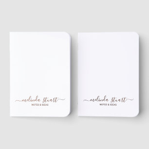 Personalized Name Rose Gold Pocket Notebook Set