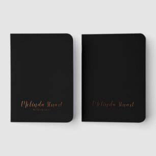 Personalized Name Rose Gold Pocket Notebook Set
