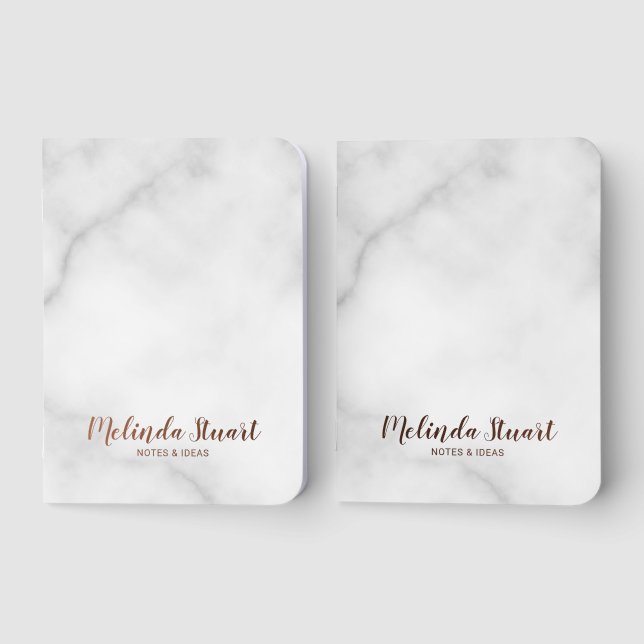Personalized Name Rose Gold Pocket Notebook Set (Front)