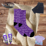Personalized Name Royal Purple Socks at Zazzle