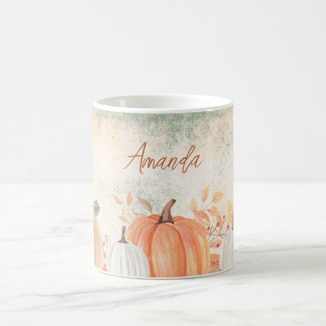 Personalized Name Rustic Fall Coffee Mug (Center)
