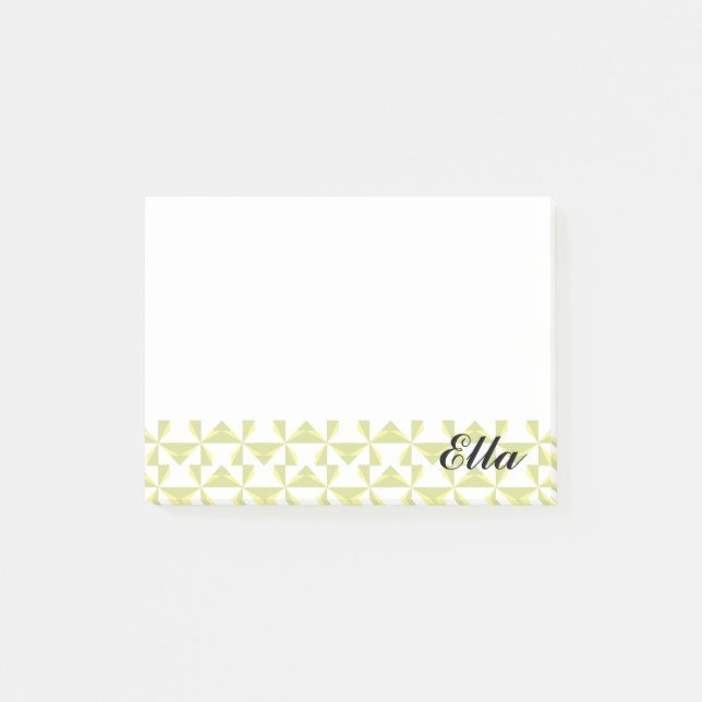 Personalized Name Sage Pinwheels Post-it Notes (Front)