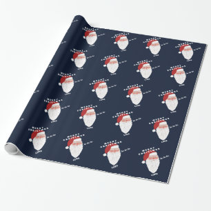 Personalized Name Santa Christmas Wrapping Paper