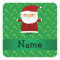 Personalized name santa green candy canes