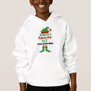 Personalized Name Santa's Favorite Elf Hoodie