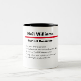 Personalized Name SAP Consultant definition Two-Tone Coffee Mug