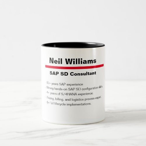 Personalized Name SAP Consultant definition Two_Tone Coffee Mug