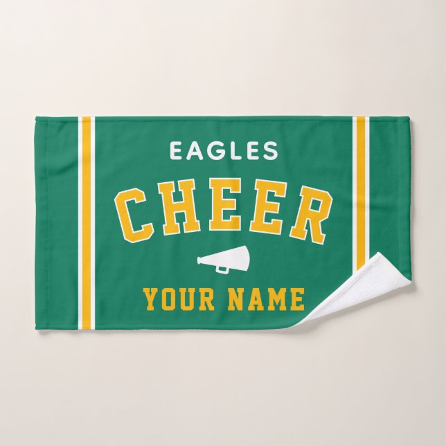 Personalized Name & School Cheer Towel, Team Gift Hand Towel (Hand Towel)