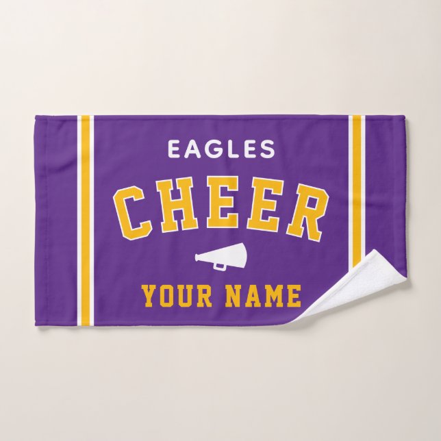 Personalized Name & School Cheer Towel, Team Gift Hand Towel (Hand Towel)