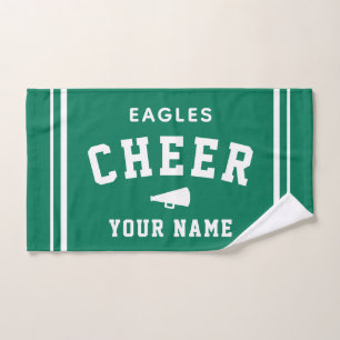 Personalized Name & School Cheer Towel, Team Gift Hand Towel