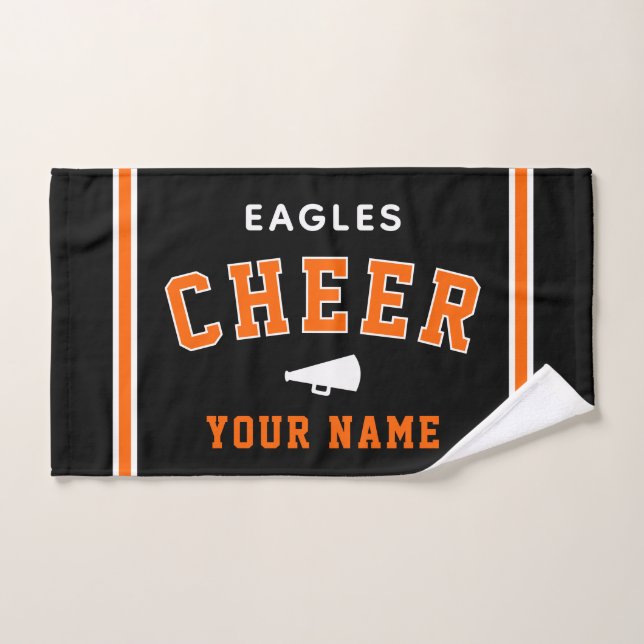 Personalized Name & School Cheer Towel, Team Gift Hand Towel (Hand Towel)