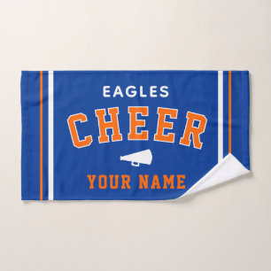 Personalized Name & School Cheer Towel, Team Gift Hand Towel