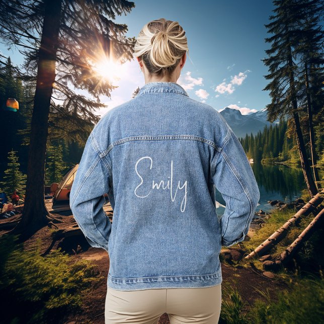 Personalized name Script Custom Denim Jacket (Creator Uploaded)