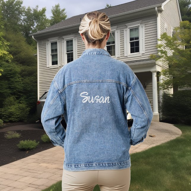 Personalized name Script Denim Jacket (Creator Uploaded)