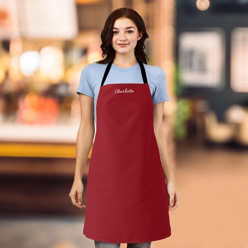 Personalized Name Script Fully Editable Colors Apron