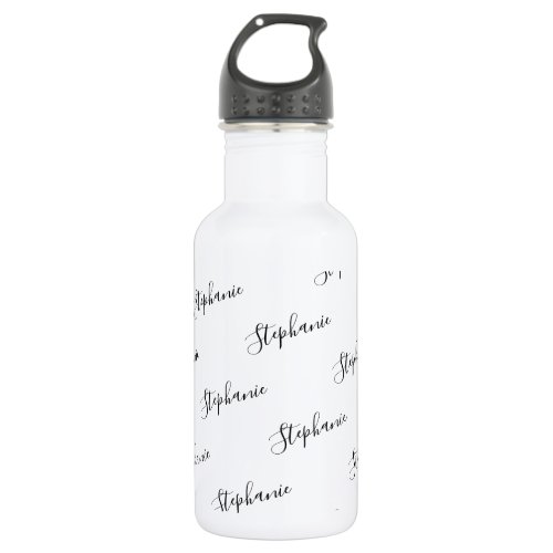 Personalized Name Script Graffiti Water Stainless Steel Water Bottle