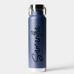 Personalized Name Script Typography Simple  Water Bottle<br><div class="desc">This design may be personalized in the area provided by changing the photo and/or text. Or it can be customized by clicking Personalize this Template and then choosing the click to customize further option and delete or change the color of the background, add text, change the text color or style,...</div>