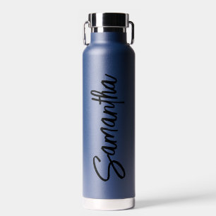 Personalized Name Script Typography Simple Water Bottle