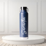 Personalized Name Script Typography Simple  Water Bottle<br><div class="desc">This design may be personalized in the area provided by changing the photo and/or text. Or it can be customized by clicking Personalize this Template and then choosing the click to customize further option and delete or change the color of the background, add text, change the text color or style,...</div>
