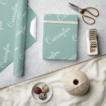 Personalized Name Script Wedding Shower Wrapping Paper<br><div class="desc">Pretty personalized wrapping paper with custom last name of your choice.  Perfect gift wrap for wedding or bridal shower gifts.</div>