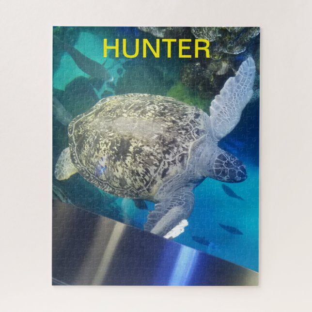 Personalized name Sea Turtle puzzle (Vertical)