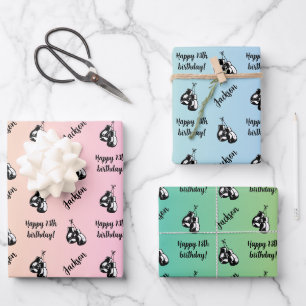 Personalized Name Sentiment Sport Theme Boxing Wrapping Paper Sheets