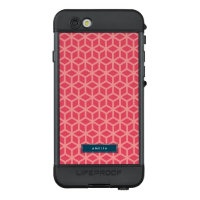 Personalized Name Shades of Pink Geometric LifeProof NÜÜD iPhone 6s Case