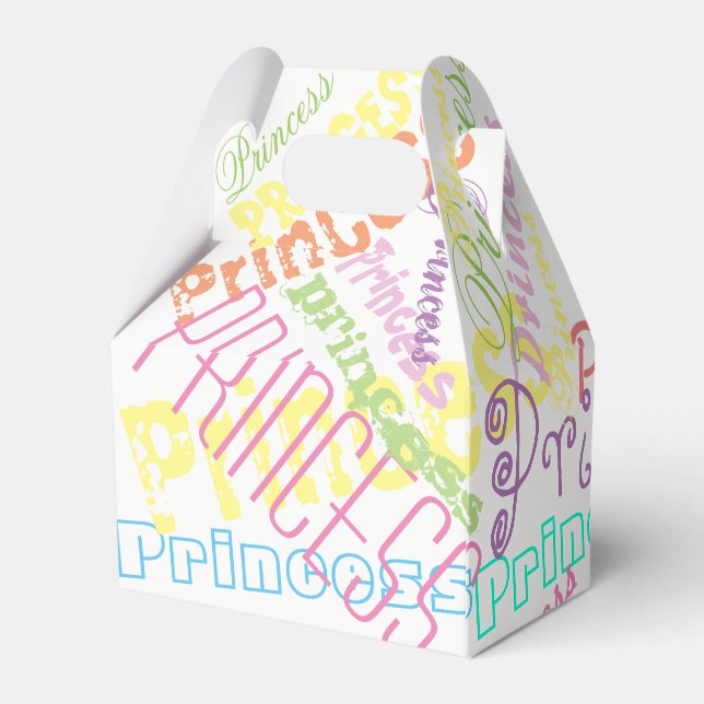 Personalized Name Sherbert Pastel Colors Favor Box (Back Side)