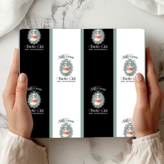 Personalized Name Silly Goose Teacher Club Wrapping Paper (Creator Uploaded)