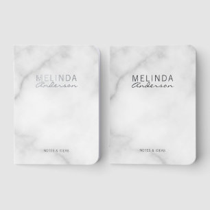 Personalized Name Silver Foil Pocket Notebook Set